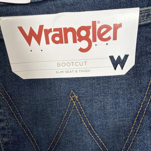 Wrangler Bootcut Denim Jean 36 X 32 Stretch Medium Wash Western Cowboy Rodeo NWT - Picture 5 of 8